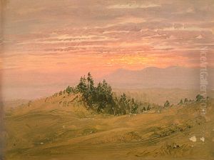 Sunset & Catskills from Church Hill, Olana by Frederic Edwin Church