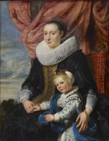 Portrait of a Lady with Her Daughter - view 1
