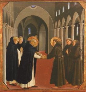 incontro tra i santi domencio e francesco