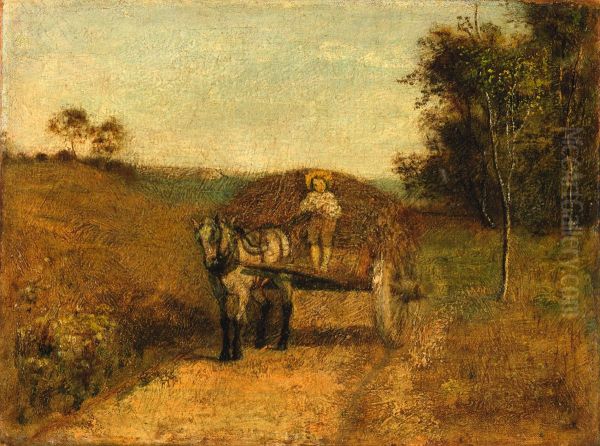 Boy Driving a Wagon - view 1
