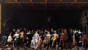 The wedding of Willem van Loon and Margaretha Bas by Jan Miense Molenaer