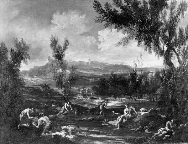 Arcadian Landscape with Figures - view 1