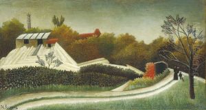Sawmill, Outskirts of Paris by Henri Julien Rousseau