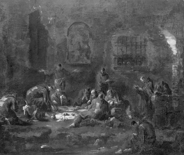 Monks at Supper - view 1