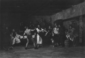 The Wrestler's Challenge by Mihaly Munkacsy