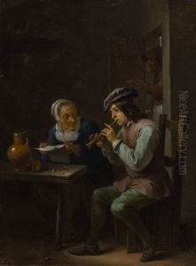 The Flageolet Player by David Teniers the Younger