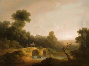 Landscape with Figures Crossing a Bridge Landscape with Figures Crossing a Bridge