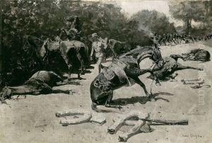How the Horses Died for Their Country at Santiago by Frederic Remington