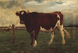 Study of a Cow by Emile Van Marcke De Lumman