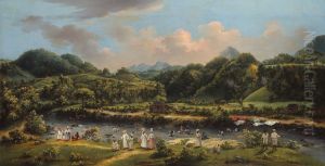 View on the River Roseau, Dominica by Agostino Brunias