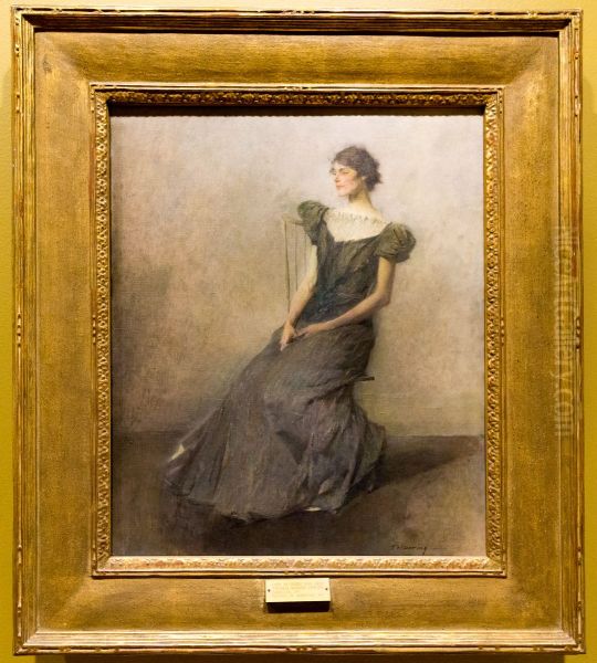 Lady in Green and Gray - view 1