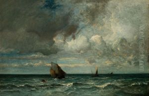 Barks Fleeing Before the Storm by Jules Dupre