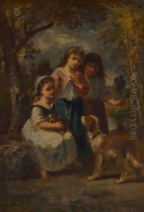 Three Little Girls by Narcisse Virgilio Diaz