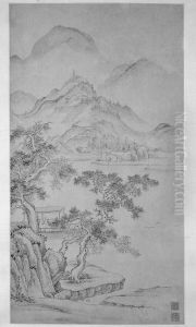 River and Mountain Landscape by Xiang Shengmo