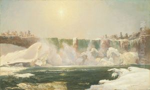 Niagara Falls in Winter by Jasper Francis Cropsey
