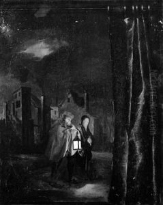 Returned Family in a Moonlit Square Returned Family in a Moonlit Square