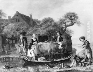 Scene outside a Dutch Farm Scene outside a Dutch Farm