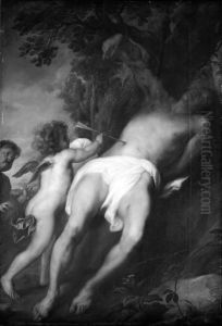 St Sebastian Being Tended by Two Angels by Sir Anthony Van Dyck