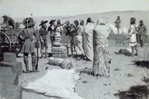 The Interpreter Waved at the Youth by Frederic Remington