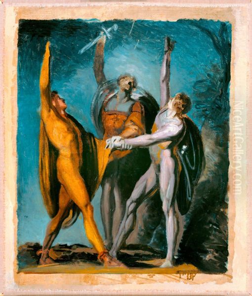 Sketch for "Oath on the Rutli," Female Figure (verso) - view 1