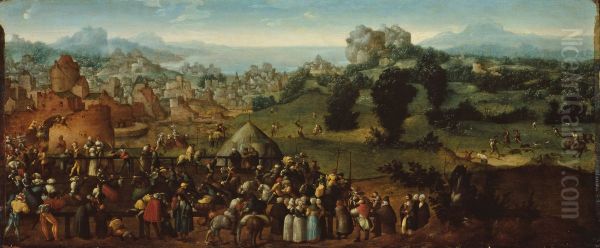 Landscape with Tournament and Hunters - view 1
