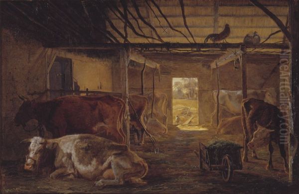 A Cowshed on a Farm at Vejby, Zealand - view 1