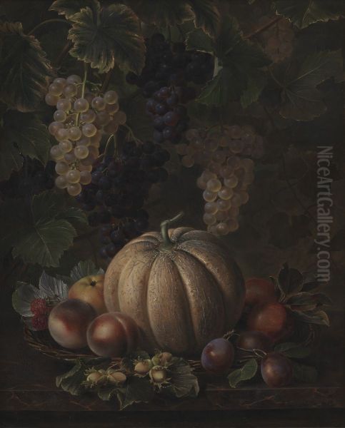 Various Fruits, including Melon and Grapes - view 1