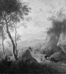 Mountain Landscape with a Natural Gateway by Frederik de Moucheron