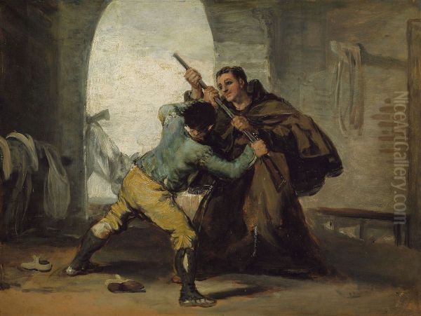 Friar Pedro Wrests the Gun from El Maragato - view 1