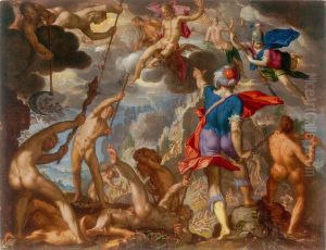 The Battle between the Gods and the Giants by Joachim Wtewael (Uytewael)