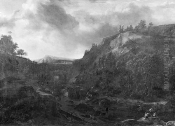 Mountain Scenery with a River - view 1