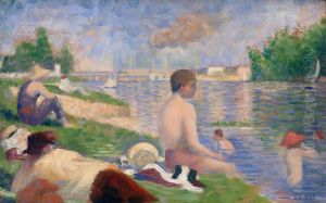Final Study for "Bathers at Asnieres" by Georges Seurat