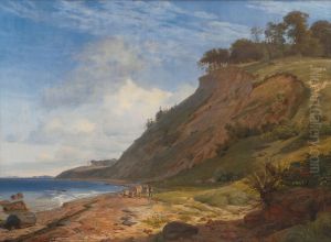 A Danish Coast. View from Kitnaes on Roskilde Fjord. Zealand by Johan Lundbye