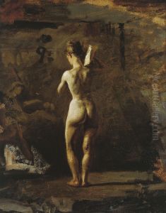 Study for "William Rush Carving His Allegorical Figure of the Schuylkill River" by Thomas Cowperthwait Eakins