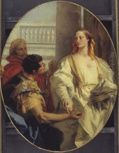 Latinus Offering his Daughter Lavinia to Aeneas in Matrimony by Giovanni Battista Tiepolo
