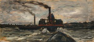River Boat by Charles-Francois Daubigny