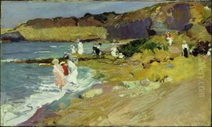 Escena de la playa by Joaquin Sorolla