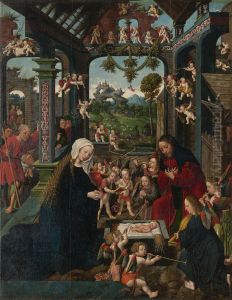 The Adoration of the Christ Child by Jacob Cornelisz van Oostsanenand workshop
