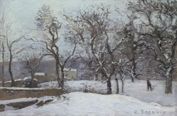 Snow at Louveciennes - view 1