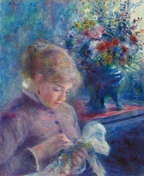 Jeune Femme cousant - view 1