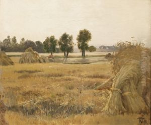 Mark med korntraver by Thorvald Niss