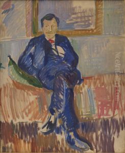 Portrait of the Painter Karl Schou by Karl Isakson