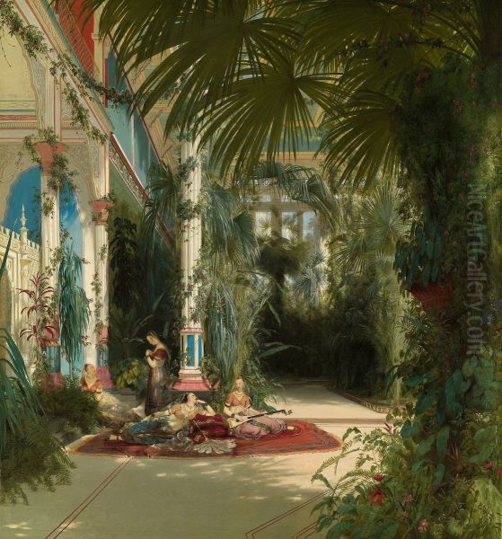Das Innere des Palmenhauses auf der Pfaueninsel bei Potsdam - view 1
