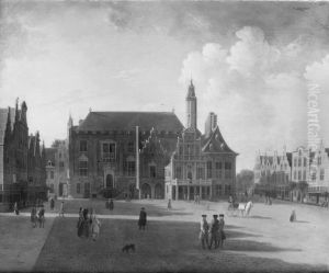 Marketplace at Haarlem, Looking towards the Town Hall