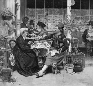 Udenfor et brasserie i Paris by Vilhelm J. Rosenstand