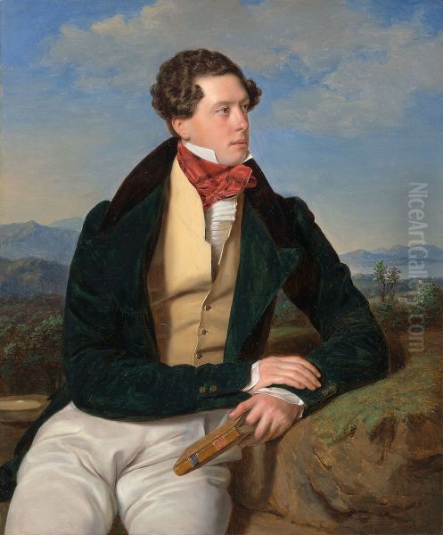 The Actor Maximilian Korn in a Landscape - view 1