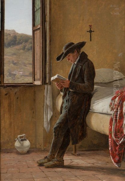 Young Clergyman Reading - view 1