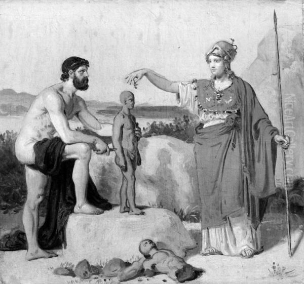 Prometheus Creating Man in Clay - view 1