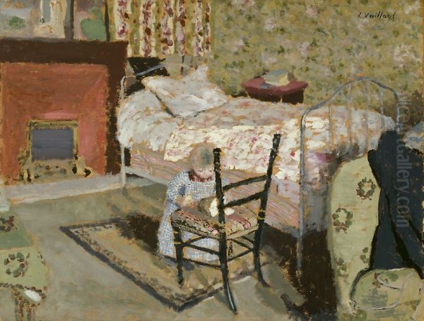 Annette Roussel in Front of a Wooden Chair - view 1
