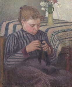 Woman Mending